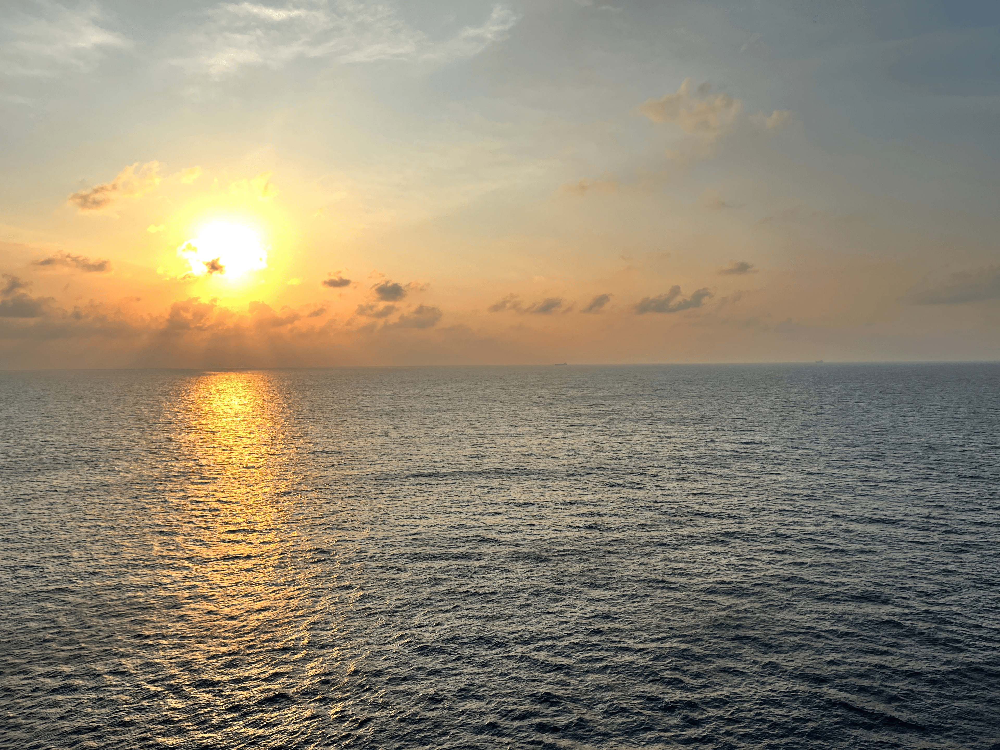 Picture taken by Anish at Sunset from Singapore Cruise - Genting Dream